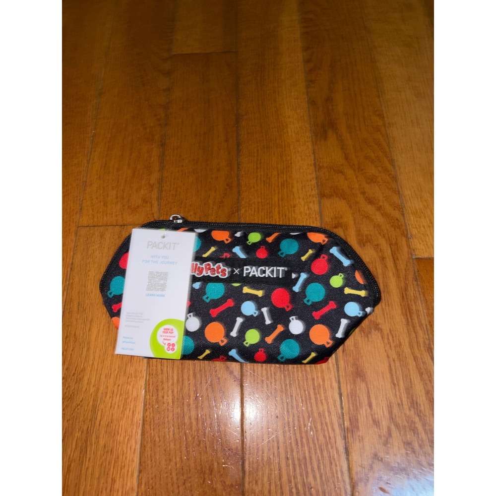 New Jolly Pets x PackIt Freezable Snack Box Cooler Bag Black Dog Toy Print